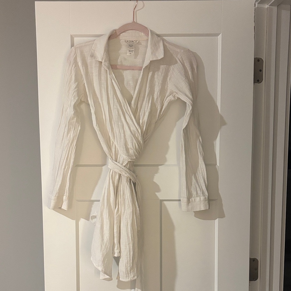 L*Space Cream Cotton Top